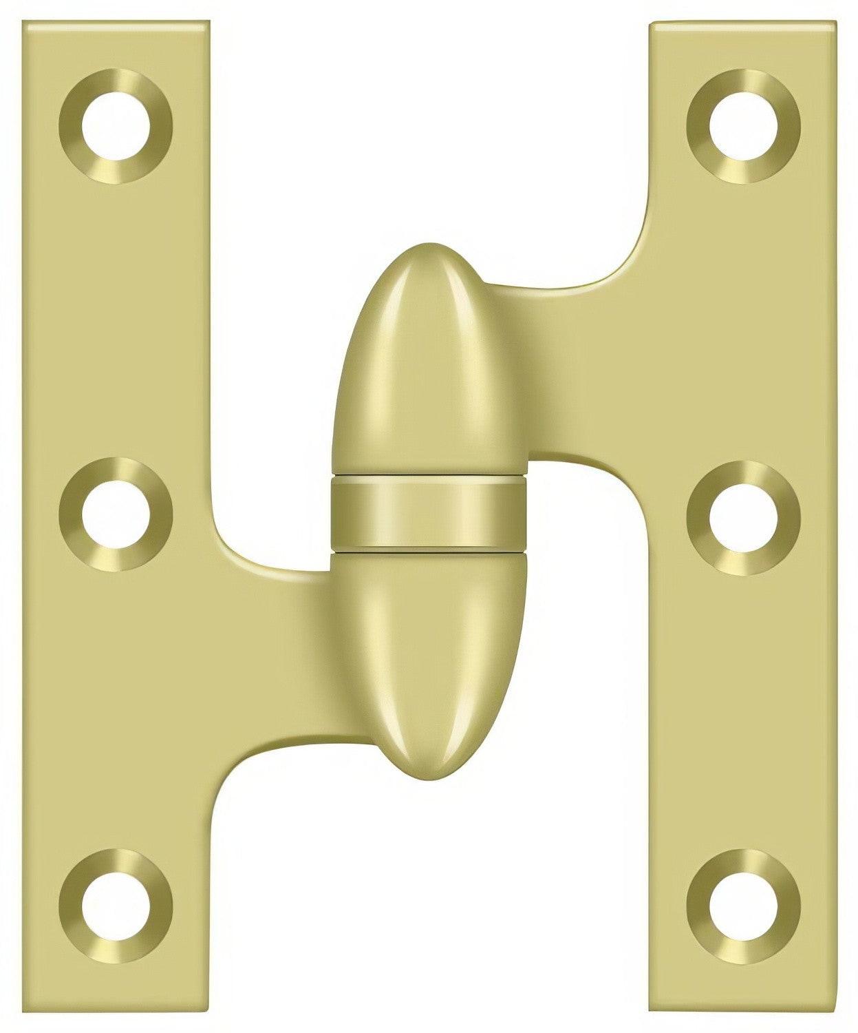 Deltana OK5032B-L 5" x 3-1/4" Left Hand Olive Knuckle Hinge with Ball Bearing