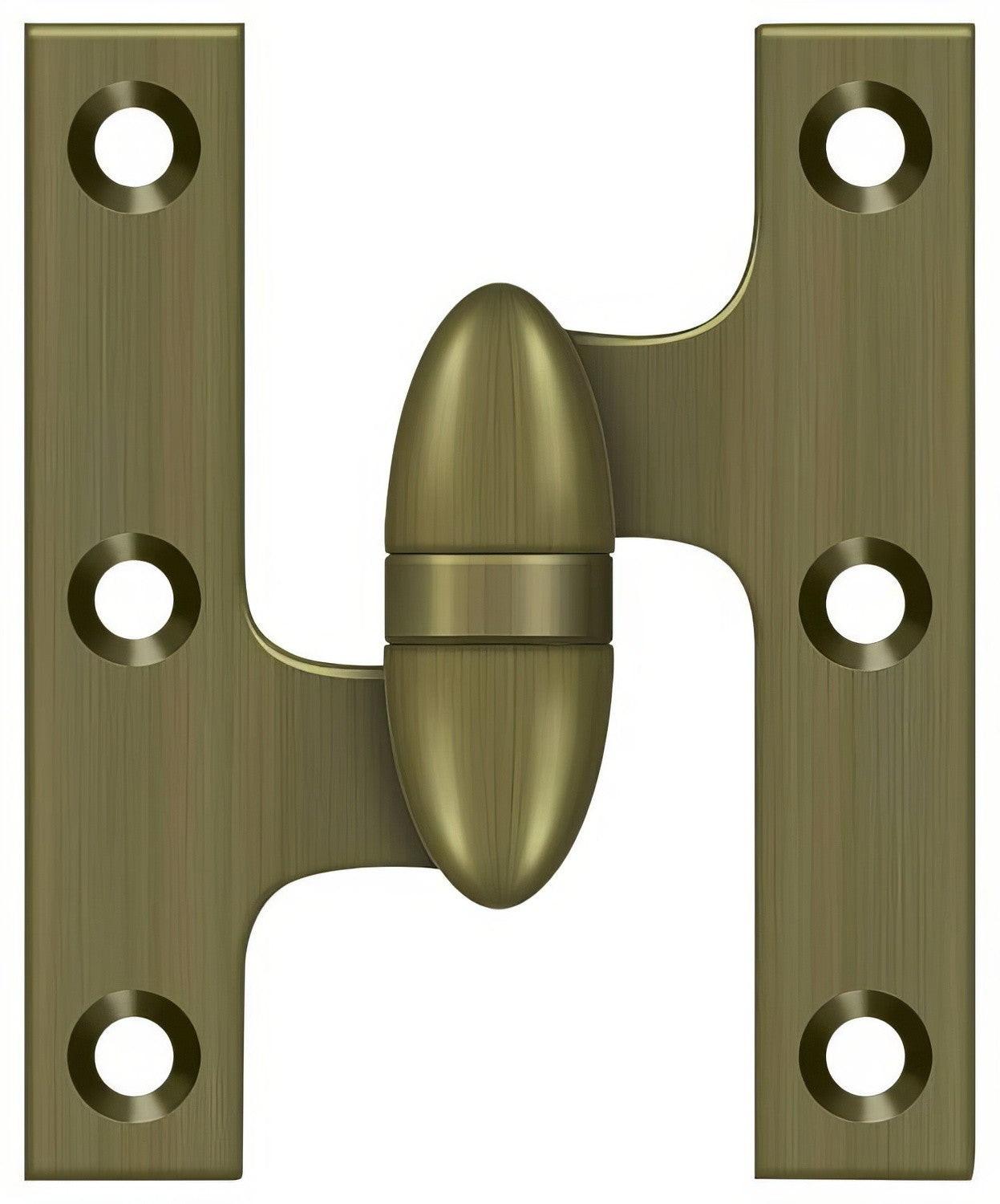 Deltana OK5032B-L 5" x 3-1/4" Left Hand Olive Knuckle Hinge with Ball Bearing