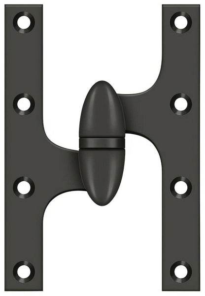 Deltana OK6040B-L 6" x 4" Left Hand Olive Knuckle Hinge with Ball Bearing