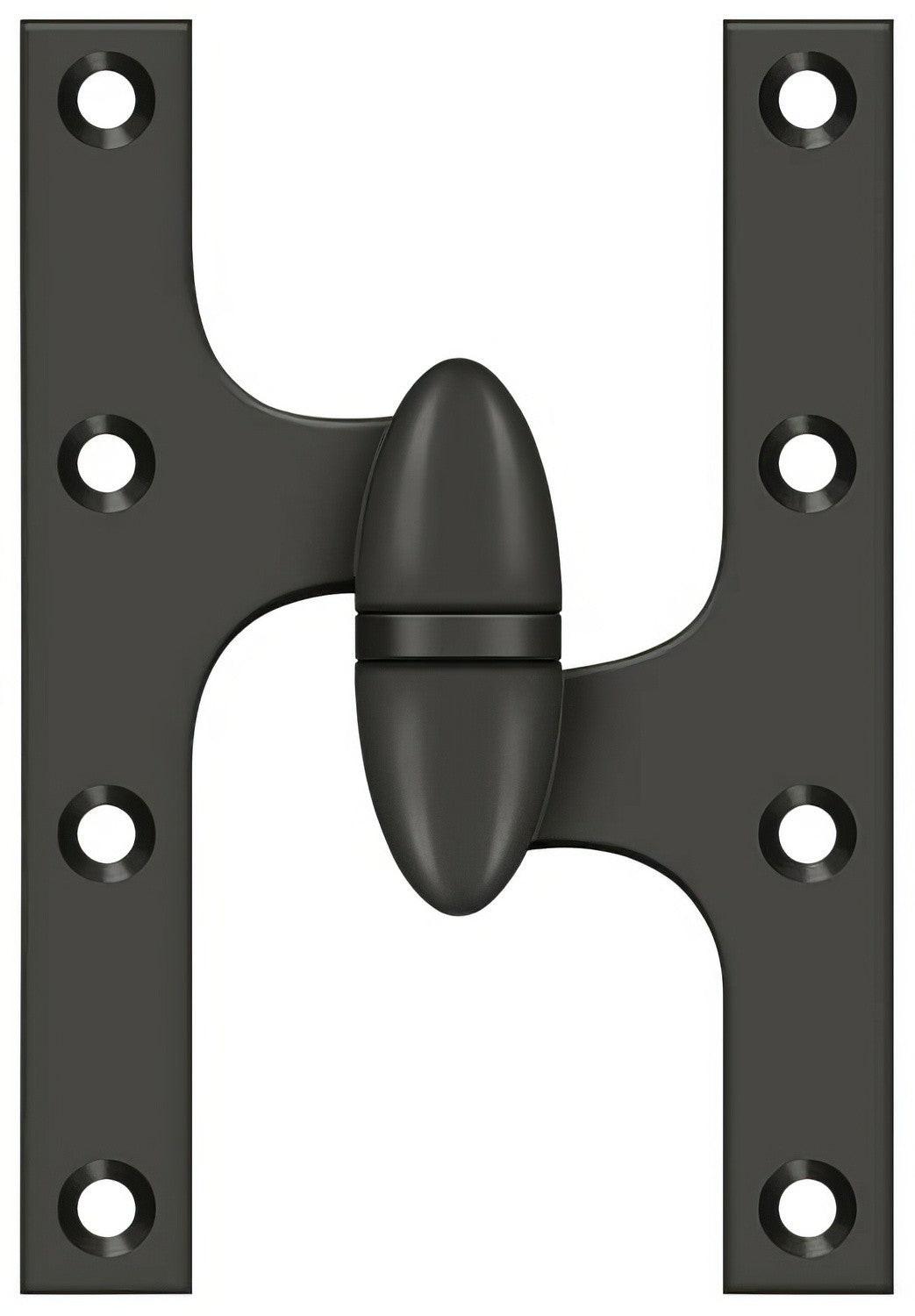 Deltana OK6040B-R 6" x 4" Right Hand Olive Knuckle Hinge with Ball Bearing