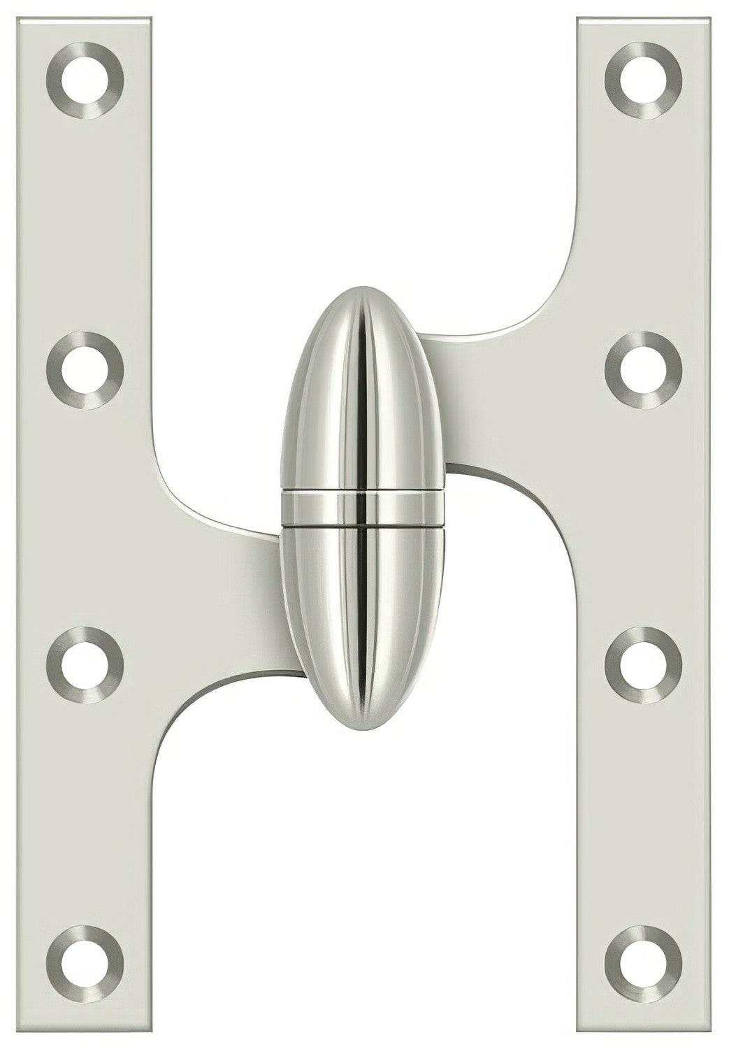 Deltana OK6040B-L 6" x 4" Left Hand Olive Knuckle Hinge with Ball Bearing