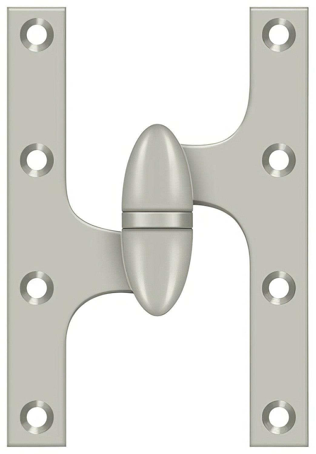Deltana OK6040B-L 6" x 4" Left Hand Olive Knuckle Hinge with Ball Bearing