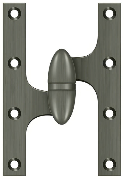 Deltana OK6040B-L 6" x 4" Left Hand Olive Knuckle Hinge with Ball Bearing.