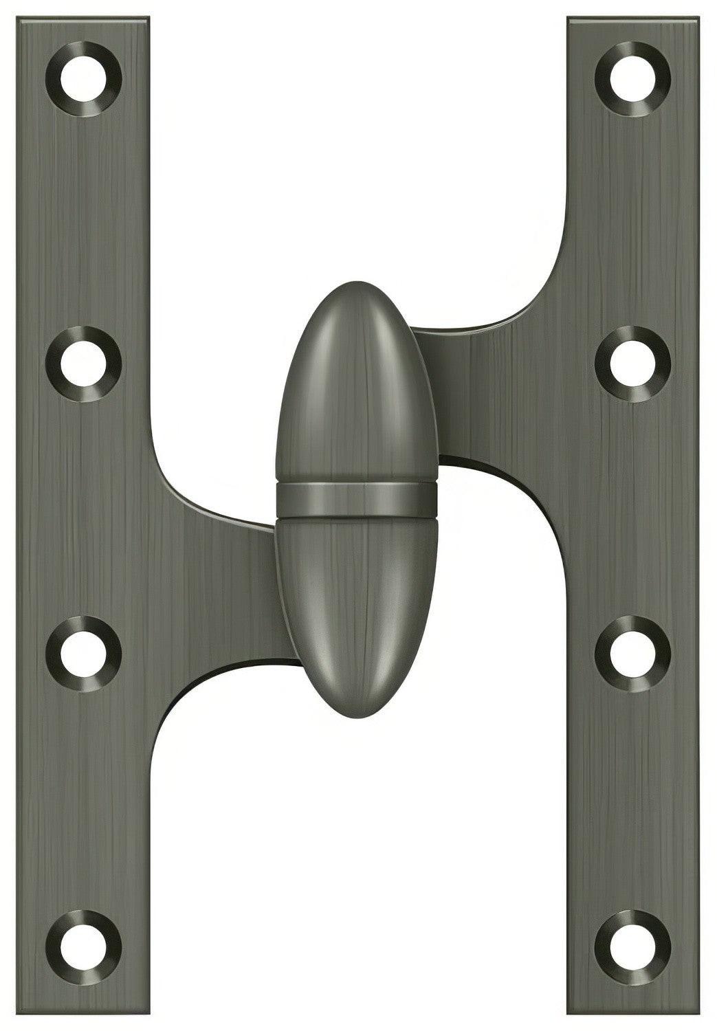 Deltana OK6040B-L 6" x 4" Left Hand Olive Knuckle Hinge with Ball Bearing