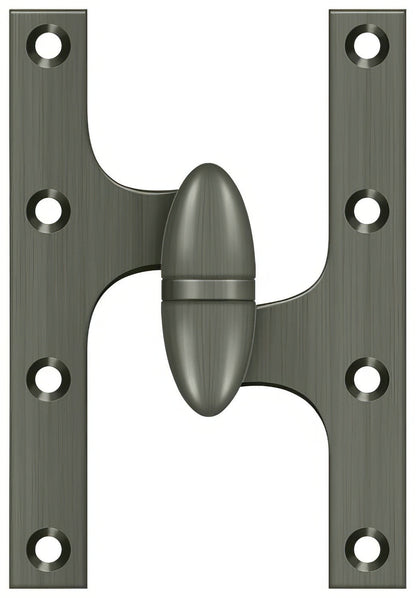 Deltana OK6040B-R 6" x 4" Right Hand Olive Knuckle Hinge with Ball Bearing.