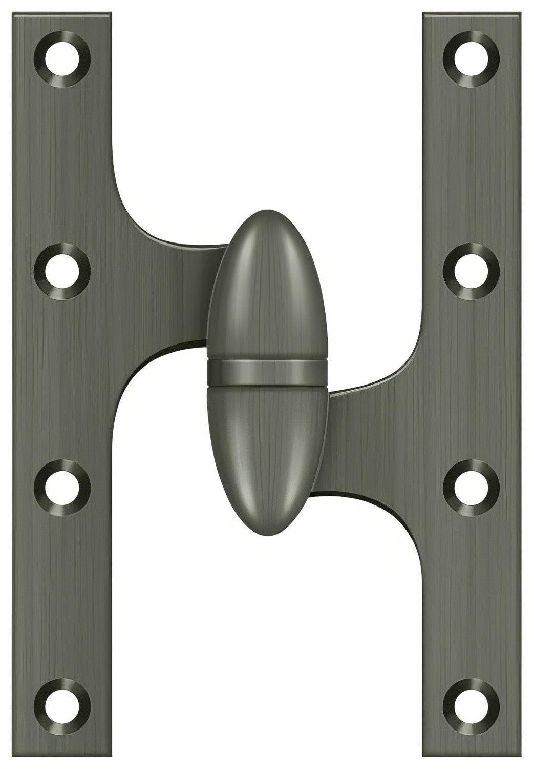 Deltana OK6040B-R 6" x 4" Right Hand Olive Knuckle Hinge with Ball Bearing