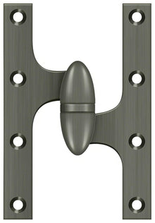Deltana OK6040B-R 6" x 4" Right Hand Olive Knuckle Hinge with Ball Bearing