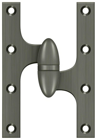 Deltana OK6040B-R 6" x 4" Right Hand Olive Knuckle Hinge with Ball Bearing