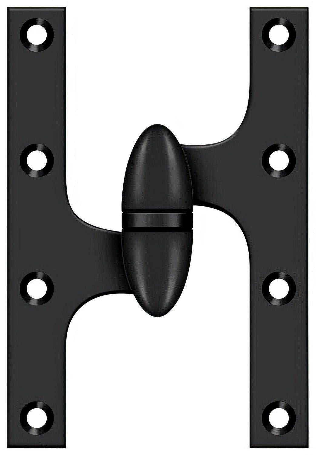 Deltana OK6040B-L 6" x 4" Left Hand Olive Knuckle Hinge with Ball Bearing