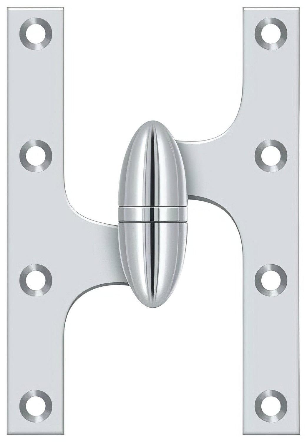 Deltana OK6040B-L 6" x 4" Left Hand Olive Knuckle Hinge with Ball Bearing