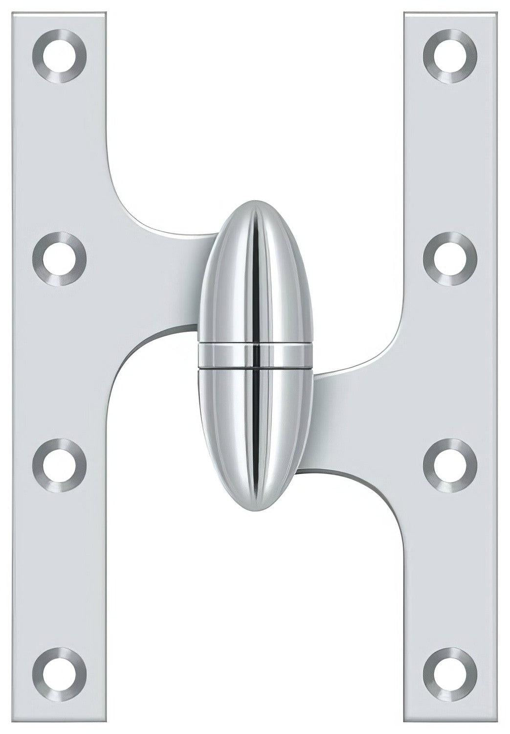Deltana OK6040B-R 6" x 4" Right Hand Olive Knuckle Hinge with Ball Bearing