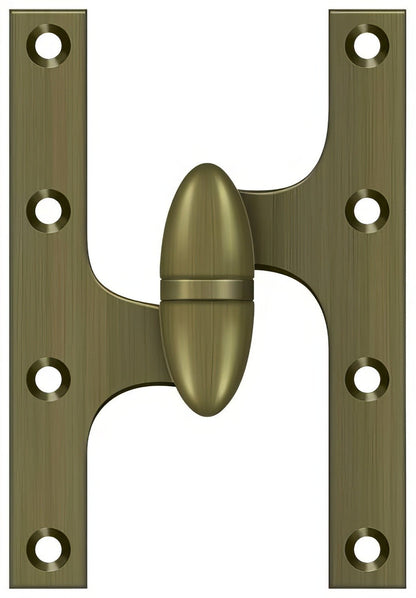 Deltana OK6040B-L 6" x 4" Left Hand Olive Knuckle Hinge with Ball Bearing.