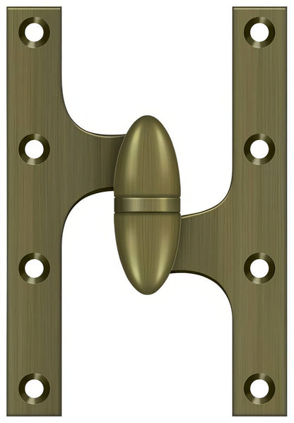Deltana OK6040B-R 6" x 4" Right Hand Olive Knuckle Hinge with Ball Bearing.