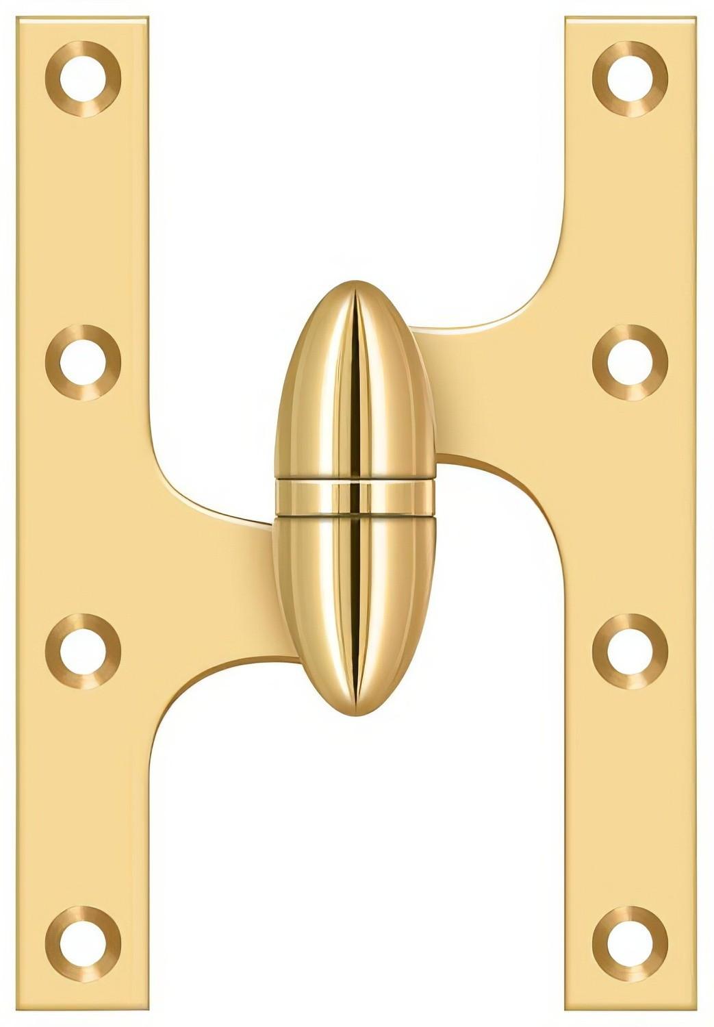 Deltana OK6040B-L 6" x 4" Left Hand Olive Knuckle Hinge with Ball Bearing