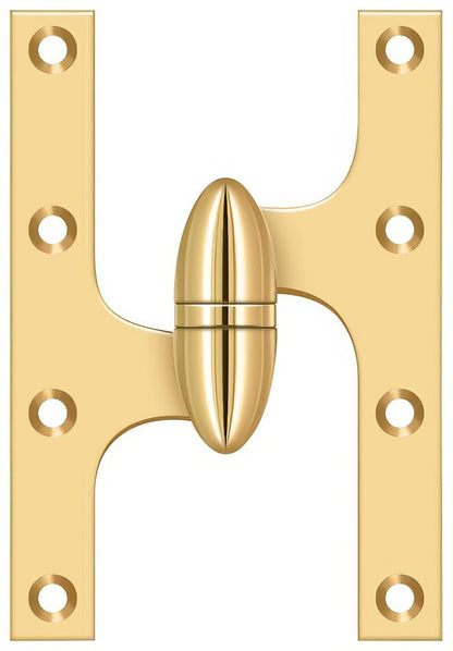 Deltana OK6040B-L 6" x 4" Left Hand Olive Knuckle Hinge with Ball Bearing
