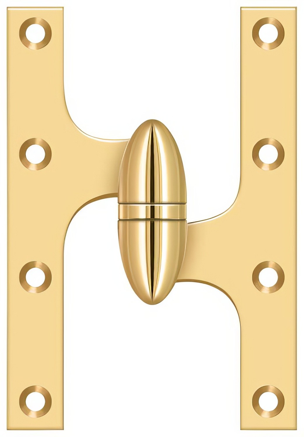 Deltana OK6040B-R 6" x 4" Right Hand Olive Knuckle Hinge with Ball Bearing.