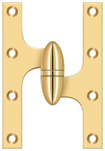 Deltana OK6040B-R 6" x 4" Right Hand Olive Knuckle Hinge with Ball Bearing