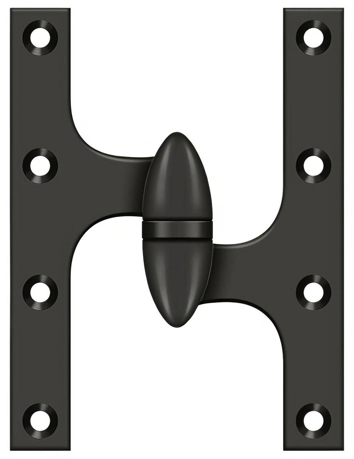 Deltana OK6045B-R 6" x 4-1/2" Right Hand Olive Knuckle Hinge with Ball Bearing.