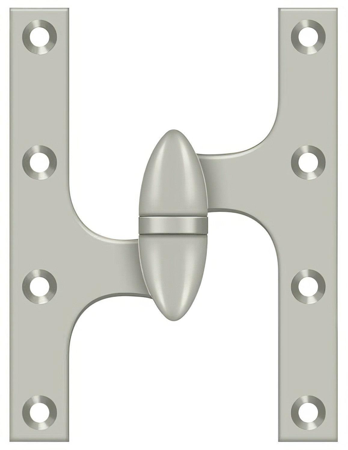 Deltana OK6045B-L 6" x 4-1/2" Left Hand Olive Knuckle Hinge with Ball Bearing