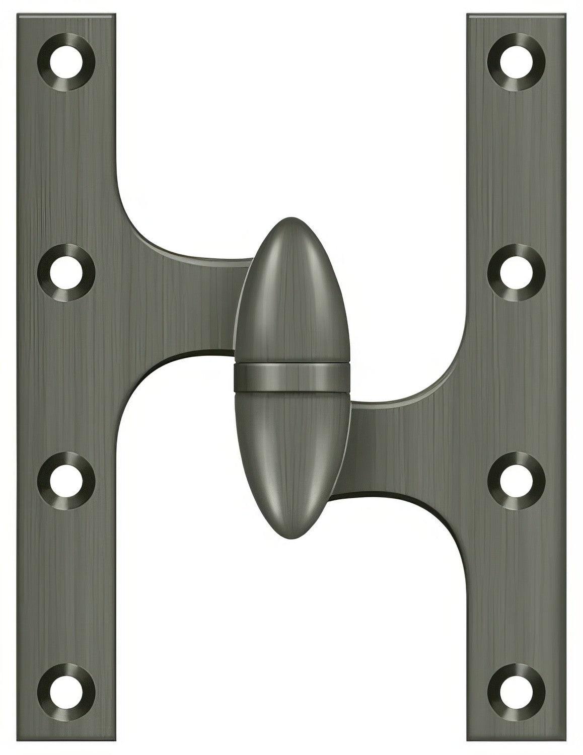 Deltana OK6045B-R 6" x 4-1/2" Right Hand Olive Knuckle Hinge with Ball Bearing.