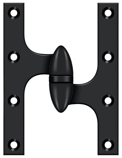 Deltana OK6045B-R 6" x 4-1/2" Right Hand Olive Knuckle Hinge with Ball Bearing