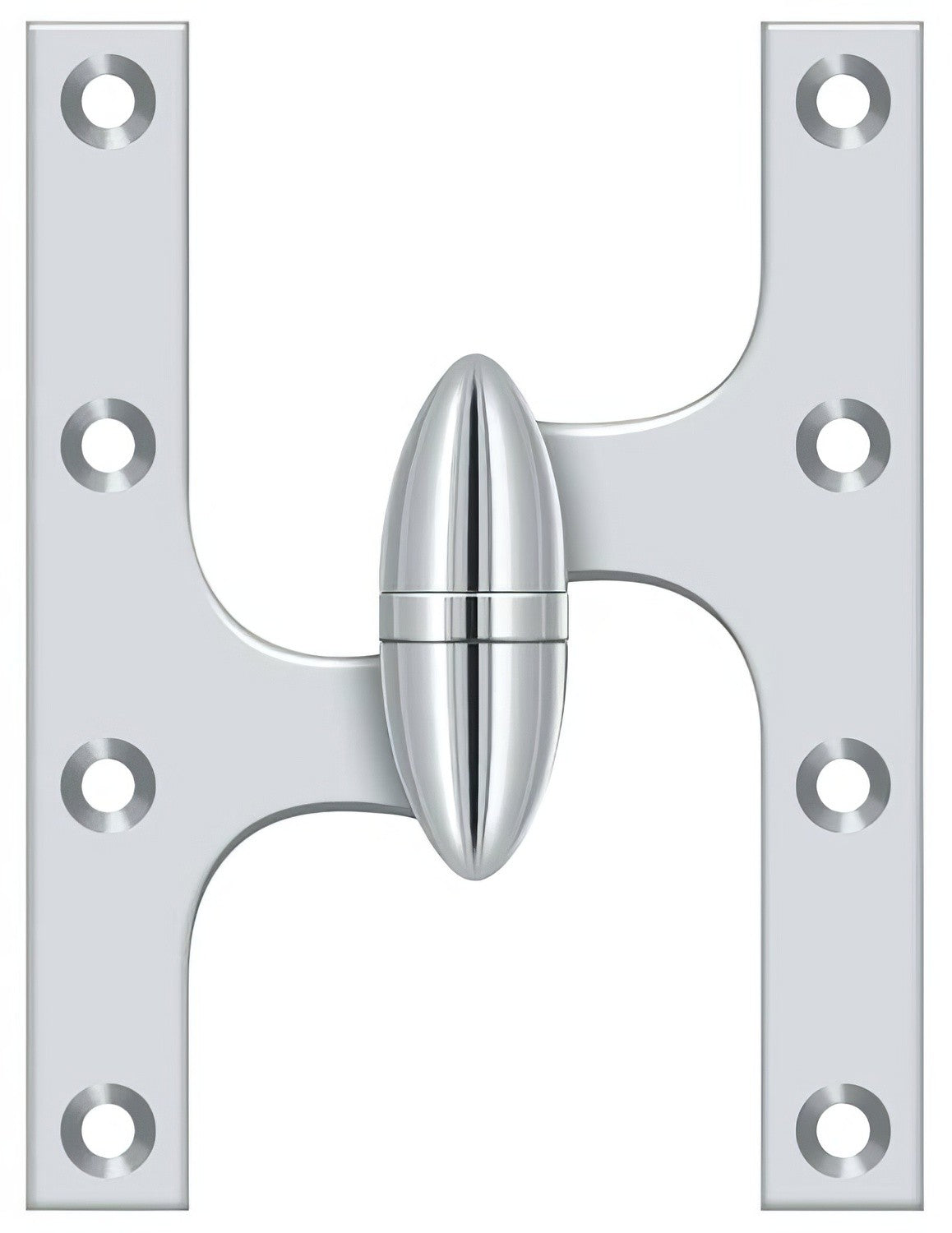 Deltana OK6045B-L 6" x 4-1/2" Left Hand Olive Knuckle Hinge with Ball Bearing