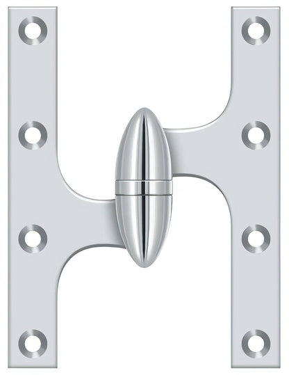 Deltana OK6045B-L 6" x 4-1/2" Left Hand Olive Knuckle Hinge with Ball Bearing