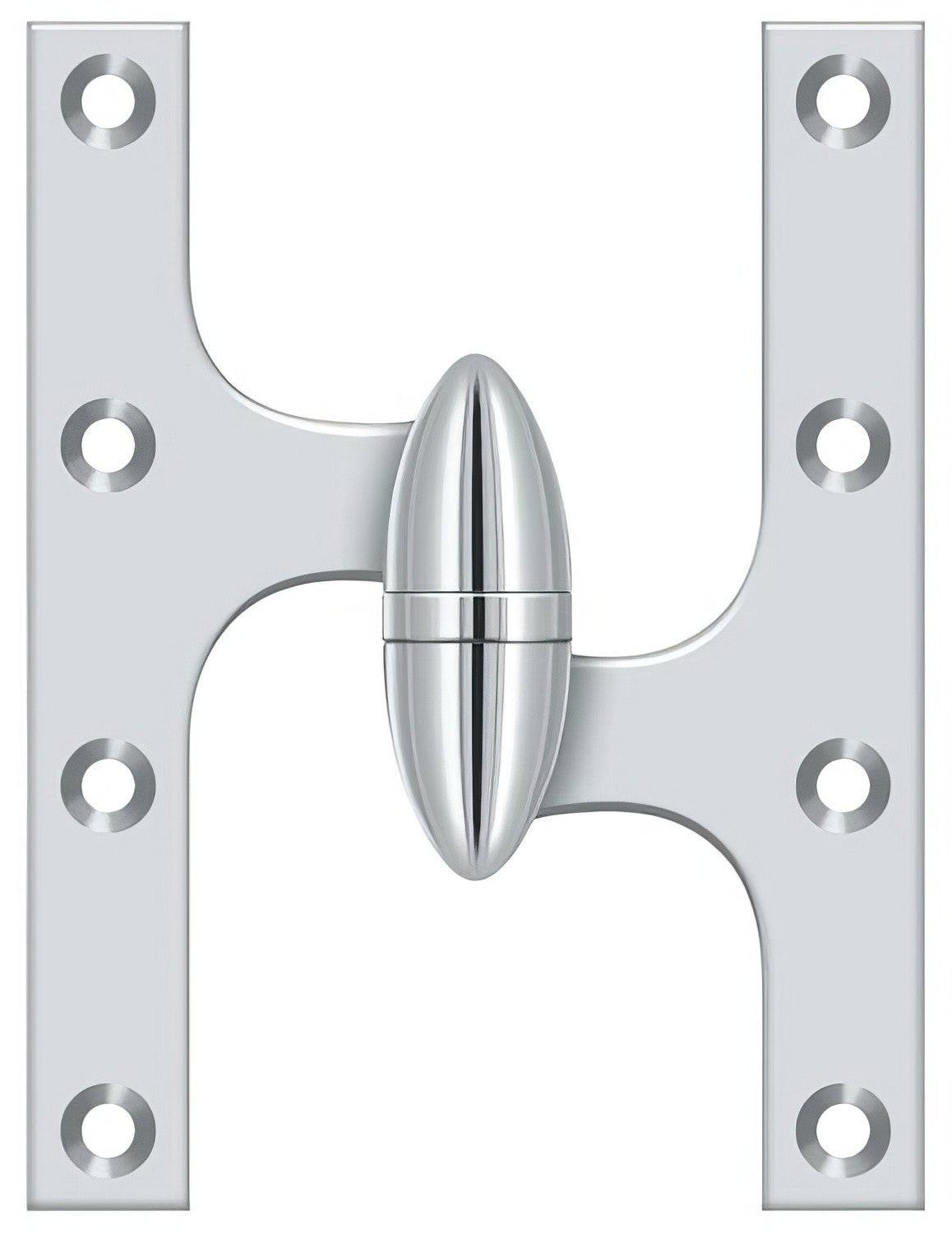 Deltana OK6045B-R 6" x 4-1/2" Right Hand Olive Knuckle Hinge with Ball Bearing