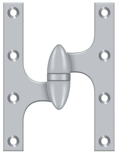 Deltana OK6045B-L 6" x 4-1/2" Left Hand Olive Knuckle Hinge with Ball Bearing