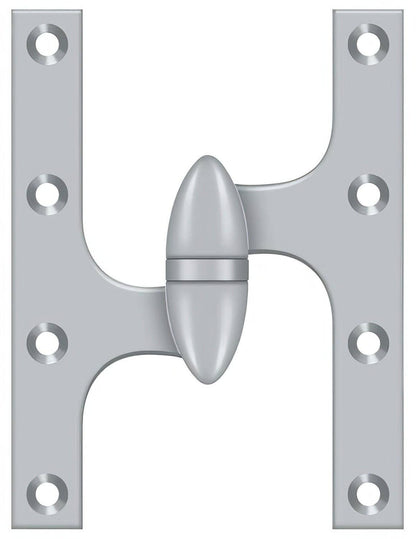 Deltana OK6045B-L 6" x 4-1/2" Left Hand Olive Knuckle Hinge with Ball Bearing