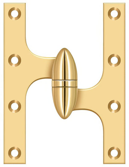 Deltana OK6045B-R 6" x 4-1/2" Right Hand Olive Knuckle Hinge with Ball Bearing