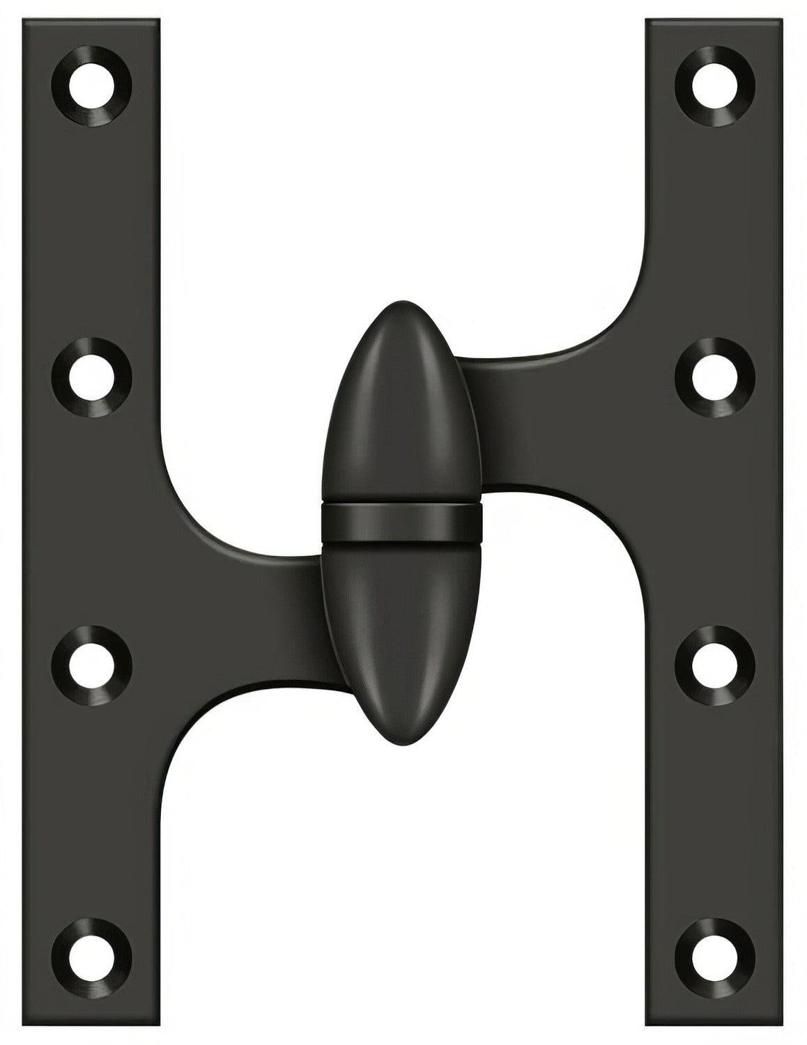 Deltana OK6050B-L 6" x 5" Left Hand Olive Knuckle Hinge with Ball Bearing