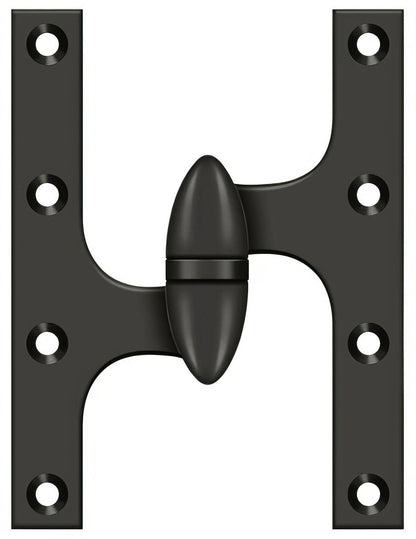 Deltana OK6050B-L 6" x 5" Left Hand Olive Knuckle Hinge with Ball Bearing.