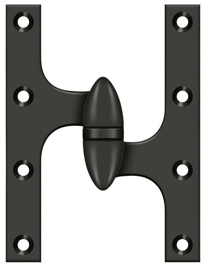 Deltana OK6050B-R 6" x 5" Right Hand Olive Knuckle Hinge with Ball Bearing