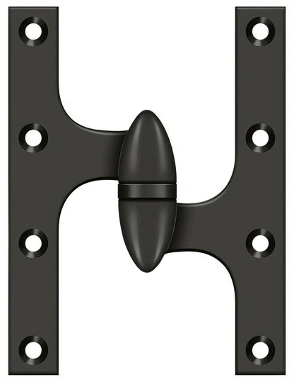 Deltana OK6050B-R 6" x 5" Right Hand Olive Knuckle Hinge with Ball Bearing