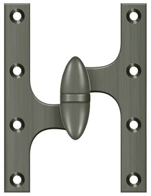 Deltana OK6050B-L 6" x 5" Left Hand Olive Knuckle Hinge with Ball Bearing.