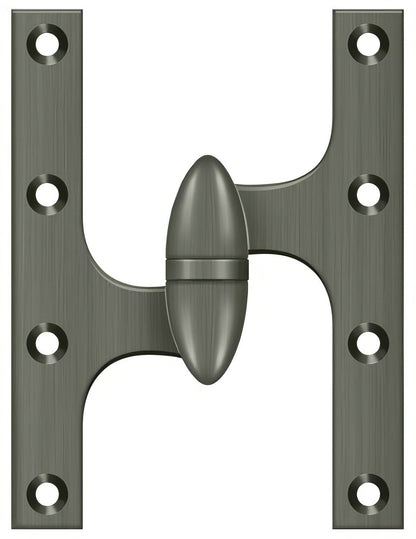 Deltana OK6050B-L 6" x 5" Left Hand Olive Knuckle Hinge with Ball Bearing.