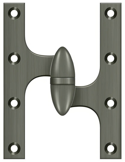Deltana OK6050B-R 6" x 5" Right Hand Olive Knuckle Hinge with Ball Bearing