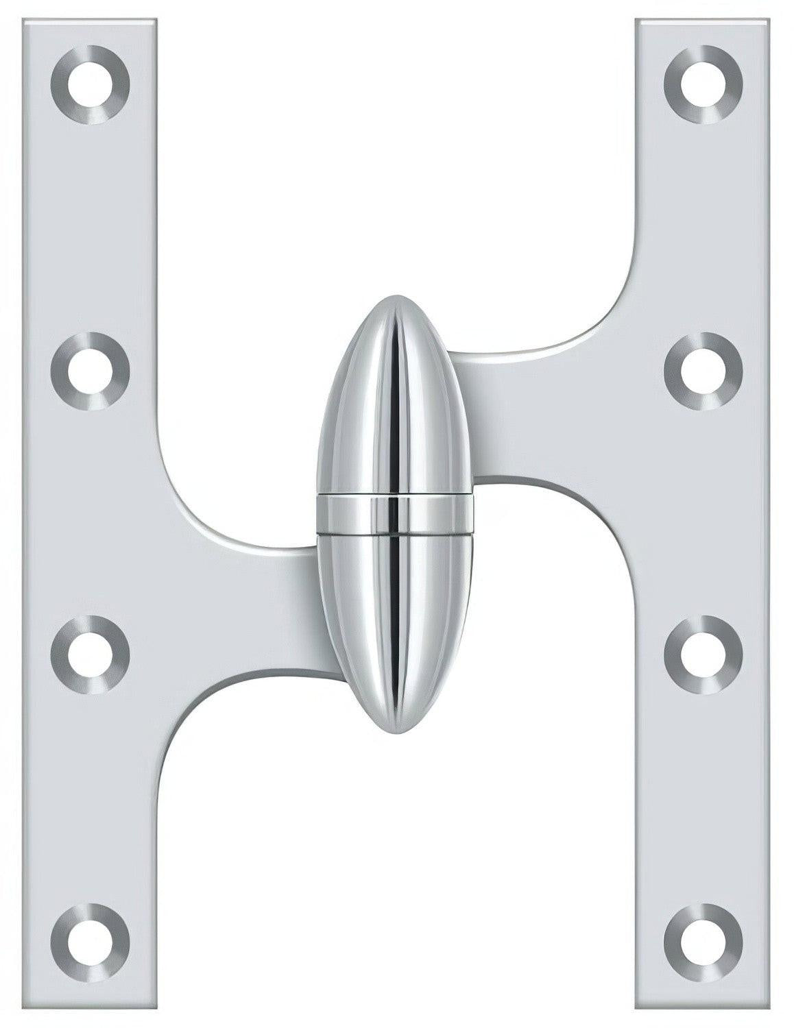 Deltana OK6050B-L 6" x 5" Left Hand Olive Knuckle Hinge with Ball Bearing