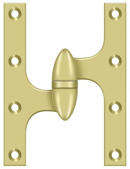 Deltana OK6050B-L 6" x 5" Left Hand Olive Knuckle Hinge with Ball Bearing