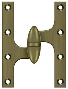 Deltana OK6050B-L 6" x 5" Left Hand Olive Knuckle Hinge with Ball Bearing