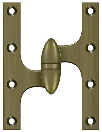 Deltana OK6050B-L 6" x 5" Left Hand Olive Knuckle Hinge with Ball Bearing.