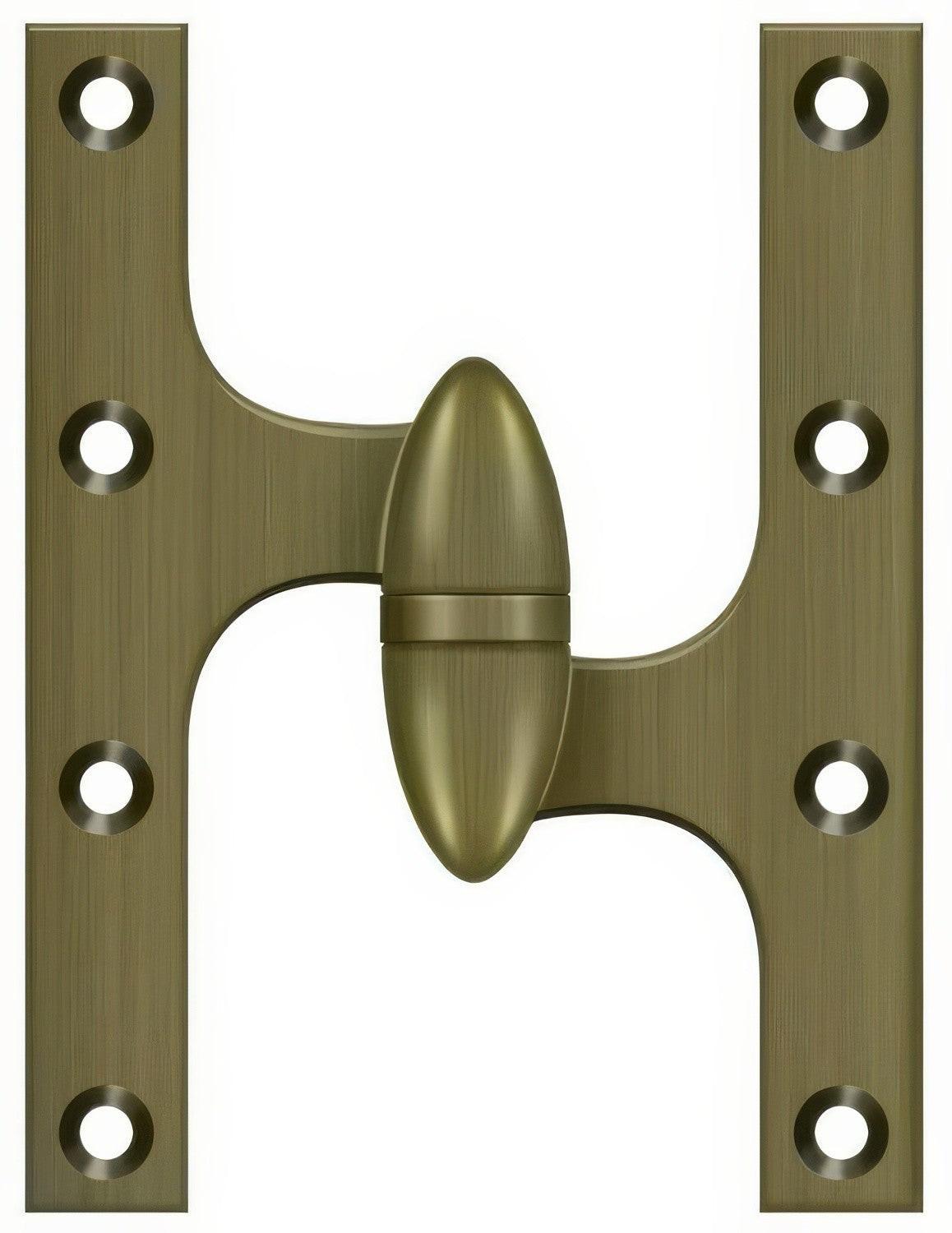 Deltana OK6050B-R 6" x 5" Right Hand Olive Knuckle Hinge with Ball Bearing