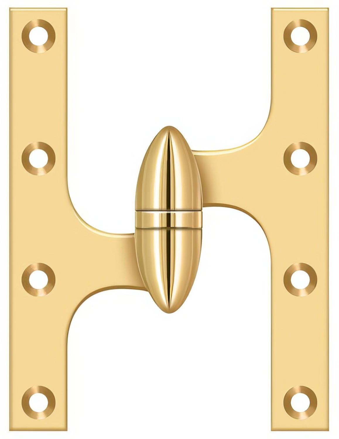 Deltana OK6050B-L 6" x 5" Left Hand Olive Knuckle Hinge with Ball Bearing