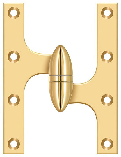 Deltana OK6050B-R 6" x 5" Right Hand Olive Knuckle Hinge with Ball Bearing