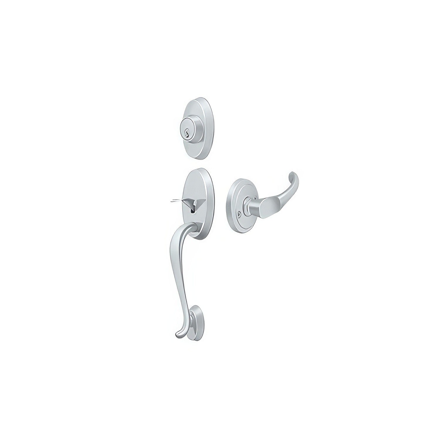 Deltana PRRHCHU Riversdale Single Cylinder Handleset with Chapelton Door Lever.
