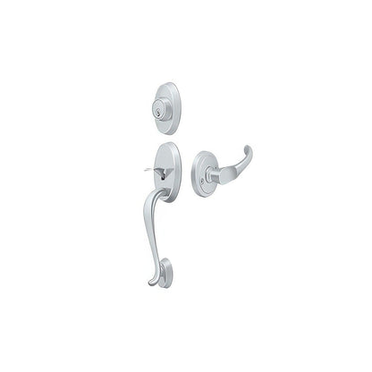 Deltana PRRHCHU Riversdale Single Cylinder Handleset with Chapelton Door Lever