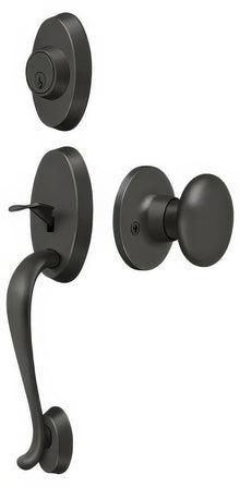 Deltana PRRHRKU Riversdale Single Cylinder Handleset with Round Door Knob