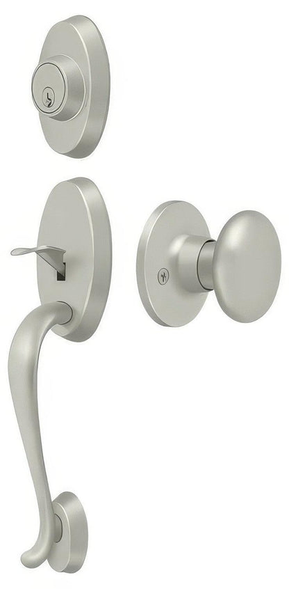 Deltana PRRHRKU Riversdale Single Cylinder Handleset with Round Door Knob