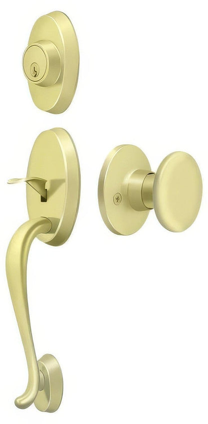 Deltana PRRHRKU Riversdale Single Cylinder Handleset with Round Door Knob